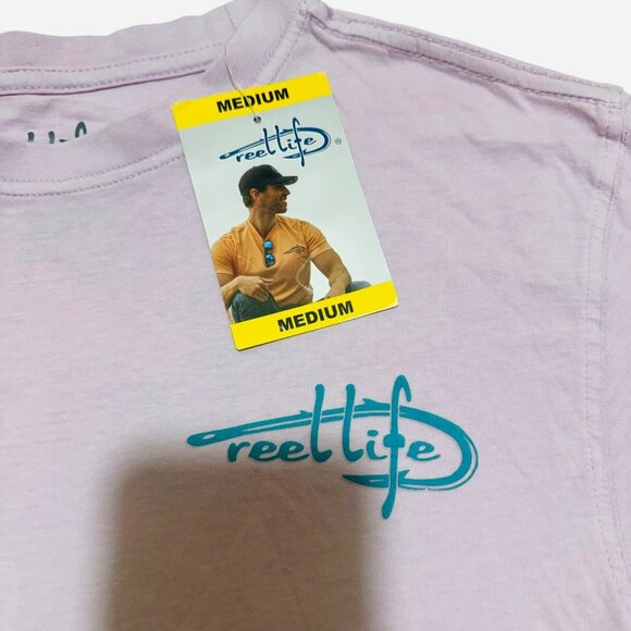 Reel Life Men Size M Orchid Ocean Washed Short Sleeve Soft PreShrunk T-Shirt NWT - Picture 7 of 7